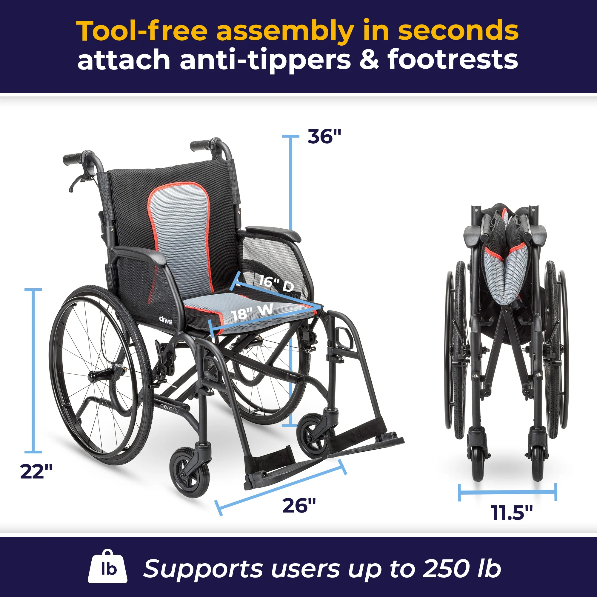 AeroFly™ Ultra-Lite Wheelchair - Image 22