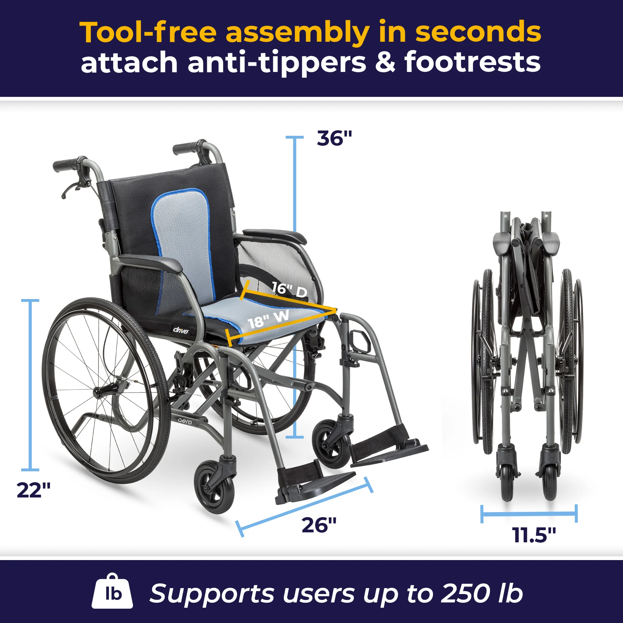 AeroFly™ Ultra-Lite Wheelchair - Image 23