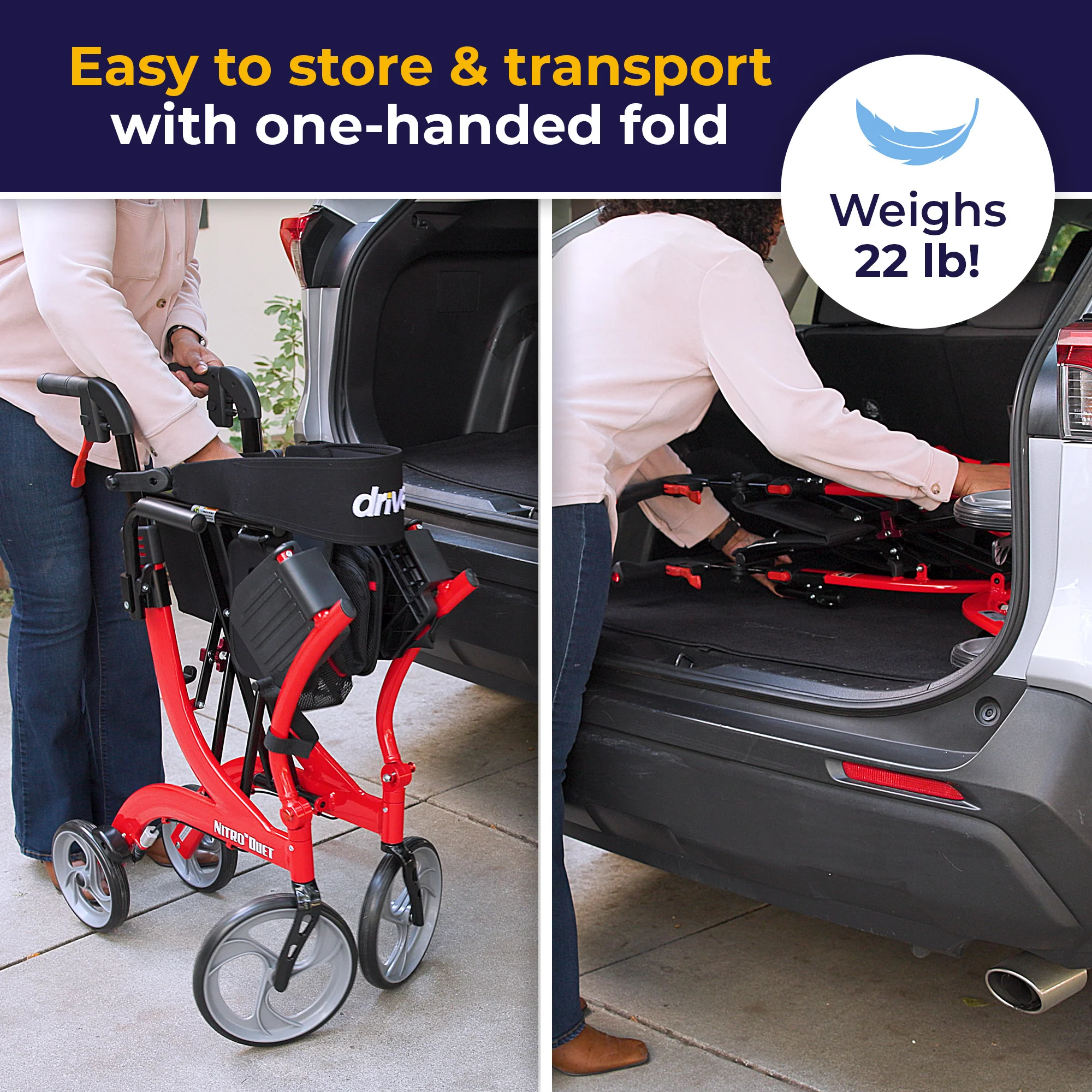 Nitro® Duet Rollator and Transport Chair - Image 13