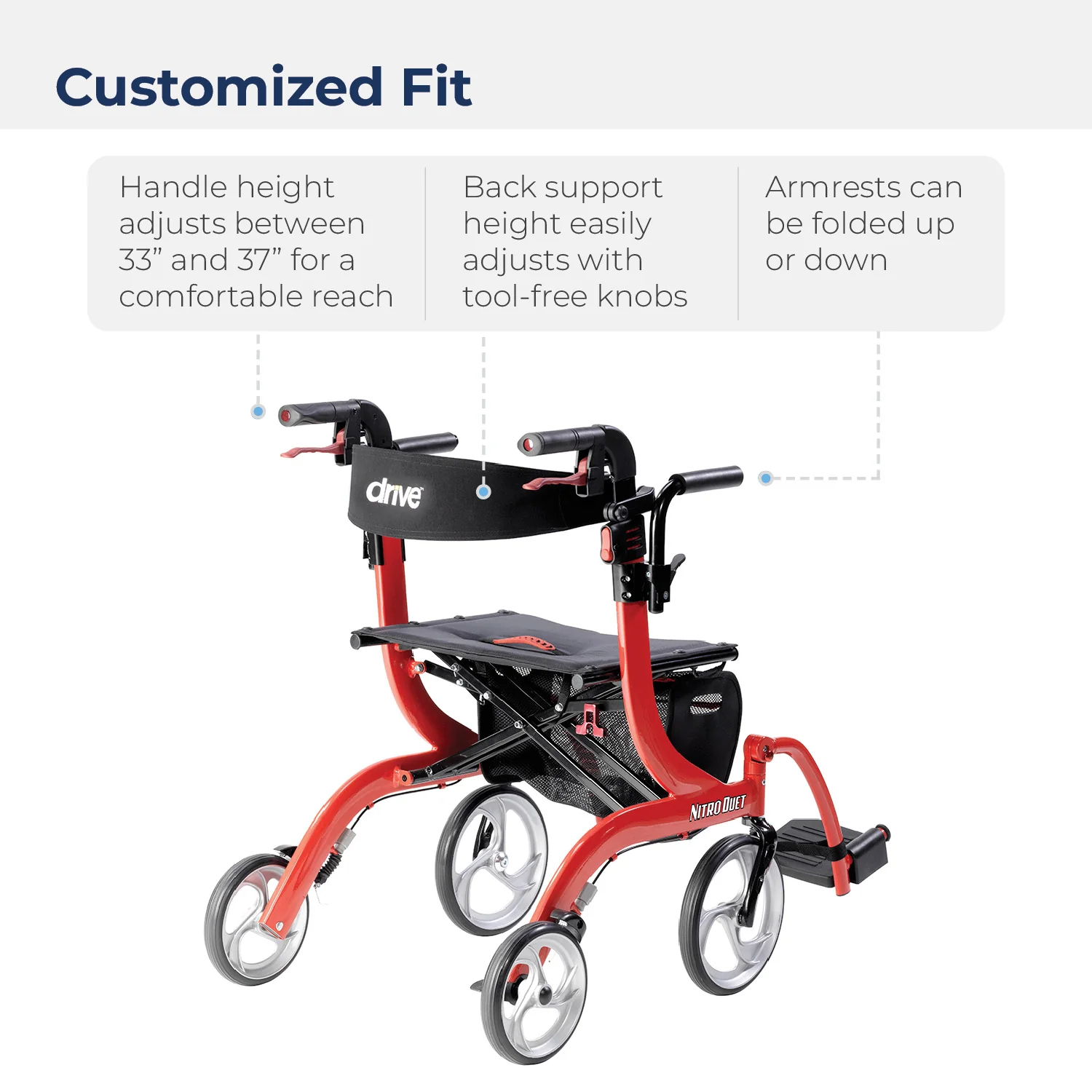 Nitro® Duet Rollator and Transport Chair - Image 7