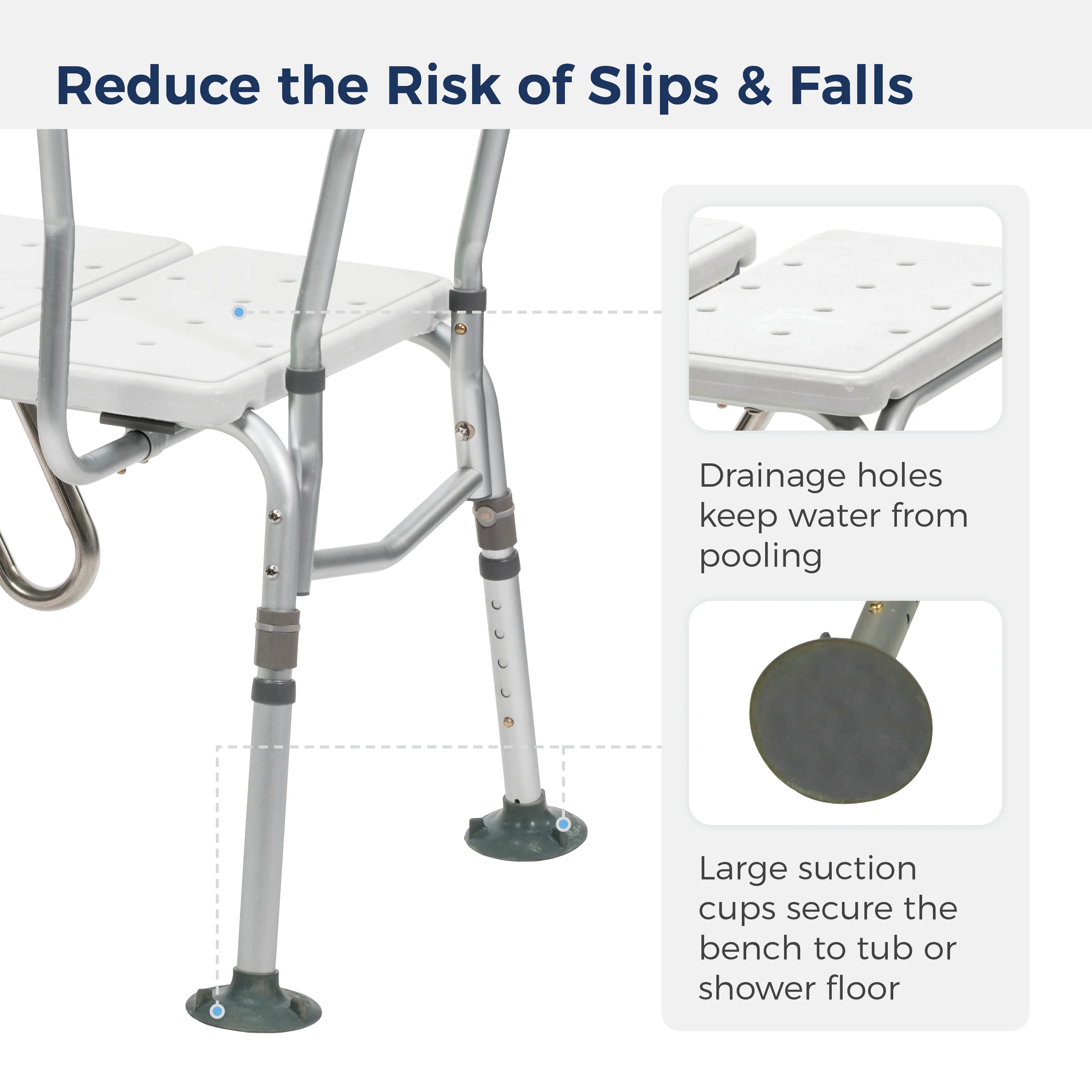 Splash Defense™ Transfer Bench with Curtain Guard Protection - Image 7