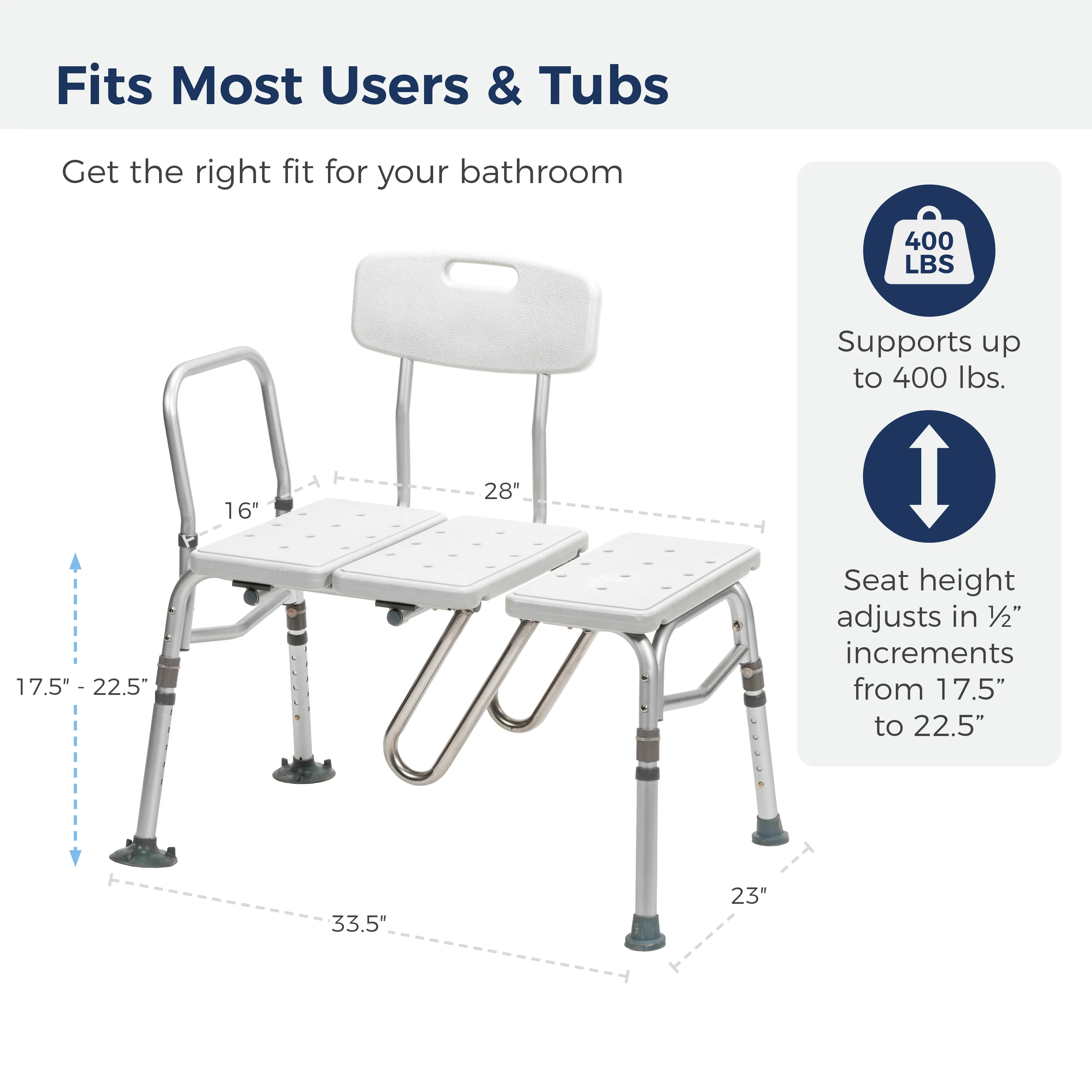 Splash Defense™ Transfer Bench with Curtain Guard Protection - Image 9